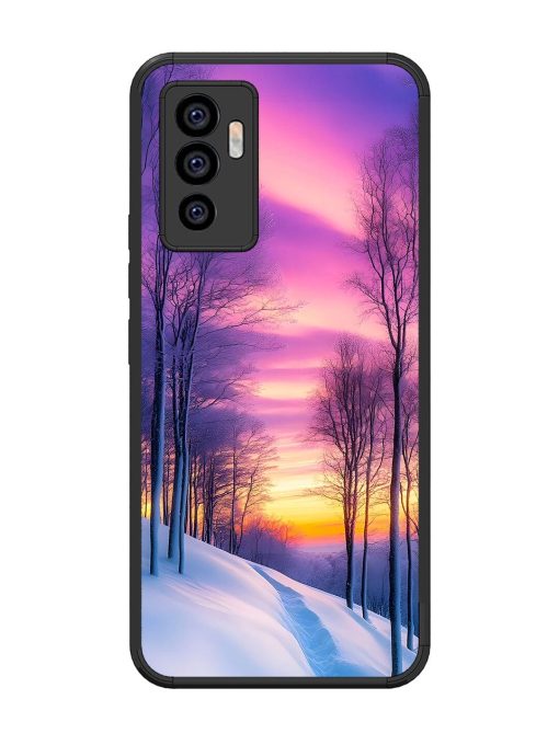 Winter'S Purple Haze Glossy Soft Edge Case for Vivo V23E (5G)