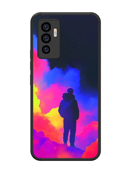 Cosmic Wanderer Glossy Soft Edge Case for Vivo V23E (5G)