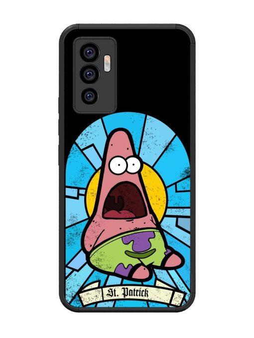 St. Patrick'S Day Stained Glass Patrick Star Glossy Soft Edge Case for Vivo V23E (5G)