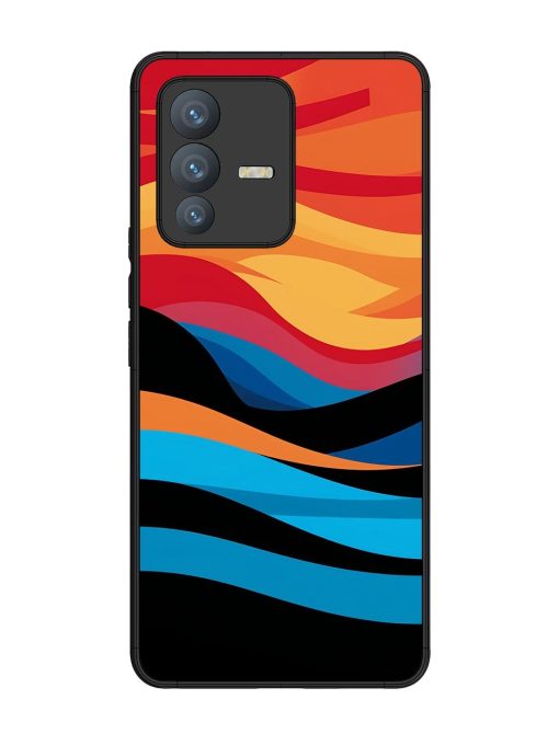 Blazing Currents Glossy Soft Edge Case for Vivo V23 Pro (5G) Chachhi