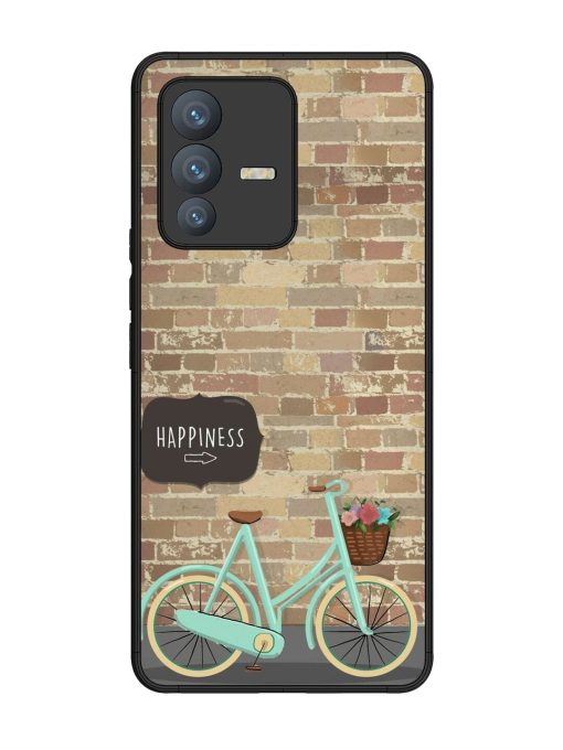 Pedaling Towards Happiness Glossy Soft Edge Case for Vivo V23 Pro (5G) Chachhi