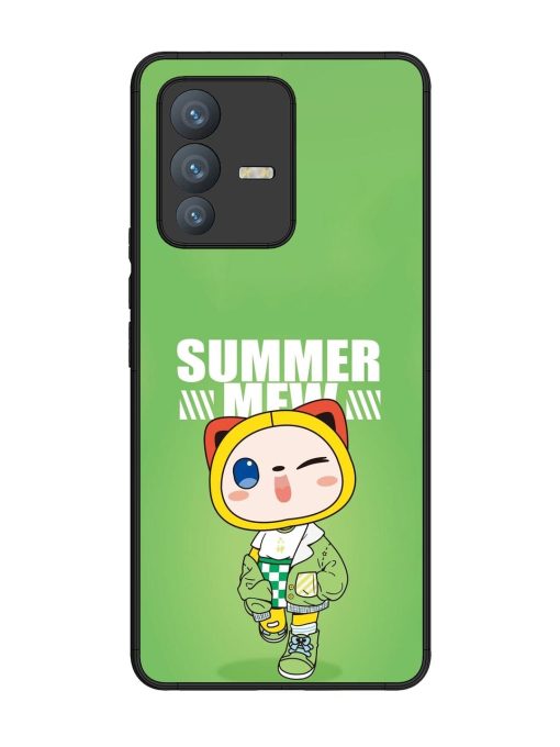 Purrfect Summer Glossy Soft Edge Case for Vivo V23 Pro (5G) Chachhi