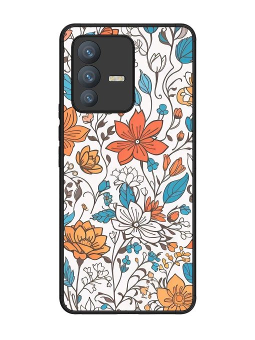 Floral Symphony Glossy Soft Edge Case for Vivo V23 Pro (5G) Chachhi