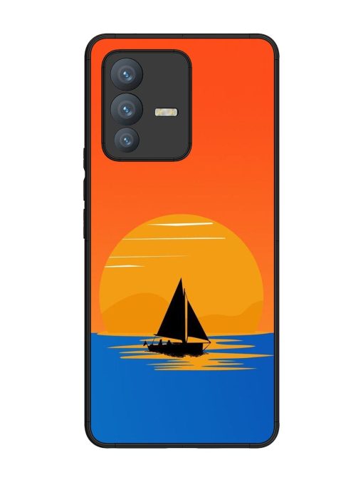 Sunset Sail Glossy Soft Edge Case for Vivo V23 Pro (5G) Chachhi