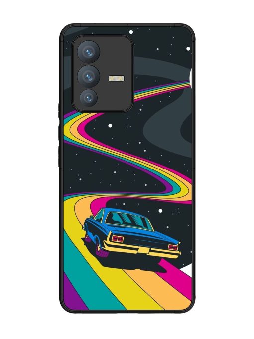 Rainbow Road Glossy Soft Edge Case for Vivo V23 Pro (5G) Chachhi