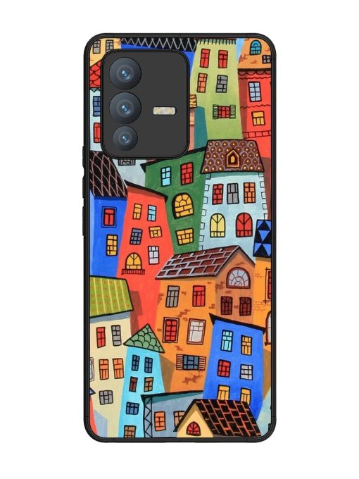 Rainbow House Glossy Soft Edge Case for Vivo V23 Pro (5G) Chachhi