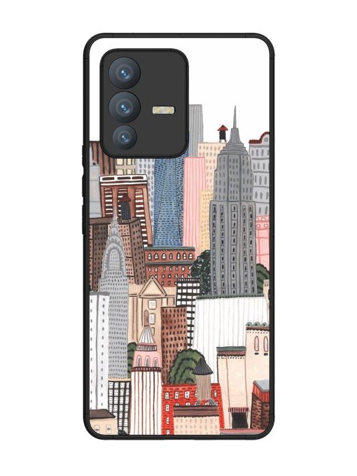 Cityscape Dreams Glossy Soft Edge Case for Vivo V23 Pro (5G) Chachhi