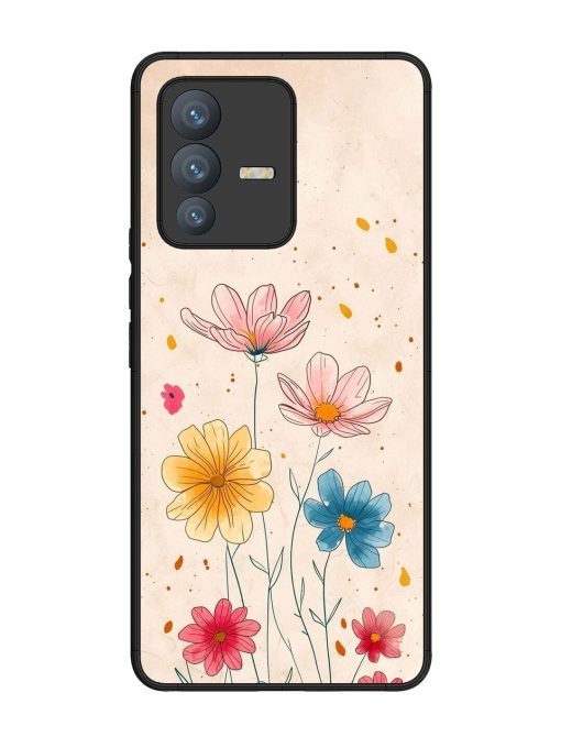 Delicate Bloom Glossy Soft Edge Case for Vivo V23 Pro (5G) Chachhi