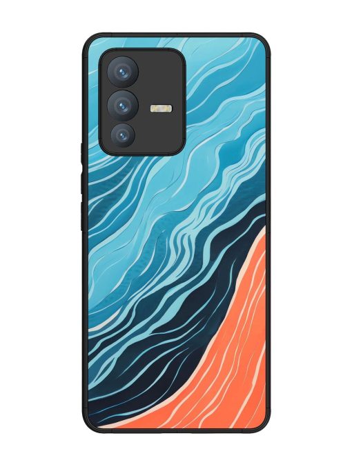 Oceanic Divide Glossy Soft Edge Case for Vivo V23 Pro (5G) Chachhi