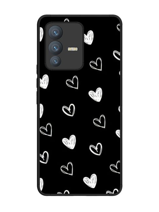 Scattered Hearts Glossy Soft Edge Case for Vivo V23 Pro (5G) Chachhi