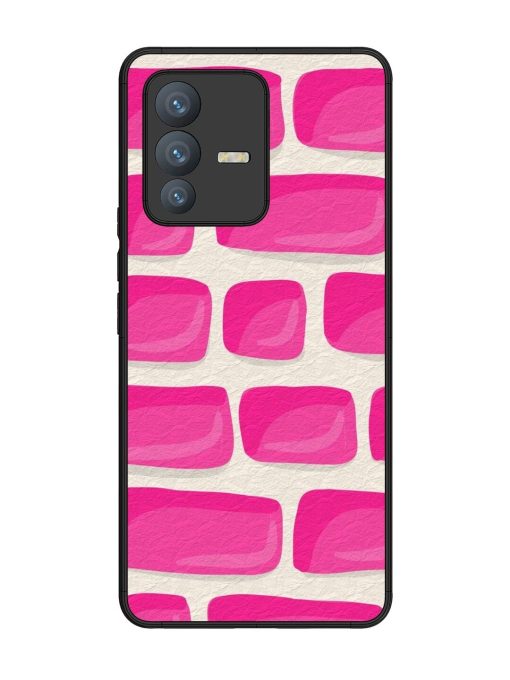 Pink Brick Wall Glossy Soft Edge Case for Vivo V23 Pro (5G) Chachhi