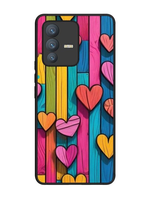 Rainbow Of Hearts Glossy Soft Edge Case for Vivo V23 Pro (5G) Chachhi