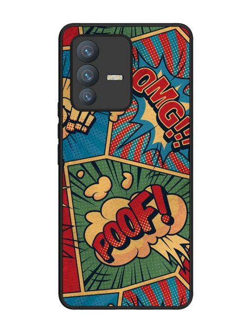 Comic Book Chaos Glossy Soft Edge Case for Vivo V23 Pro (5G) Chachhi