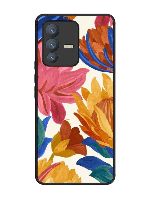 Blooming Tapestry Glossy Soft Edge Case for Vivo V23 Pro (5G) Chachhi