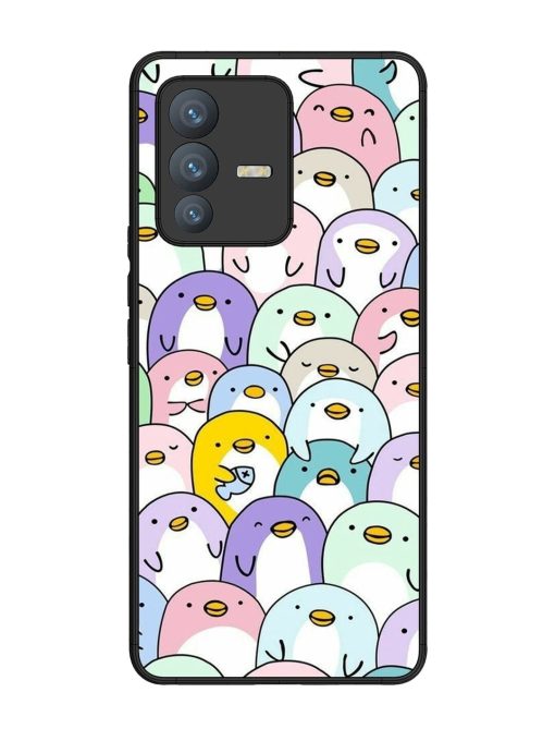 Penguin Party Glossy Soft Edge Case for Vivo V23 Pro (5G) Chachhi