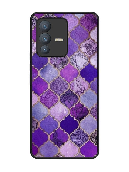 Purple Mosaic Magic Glossy Soft Edge Case for Vivo V23 Pro (5G) Chachhi