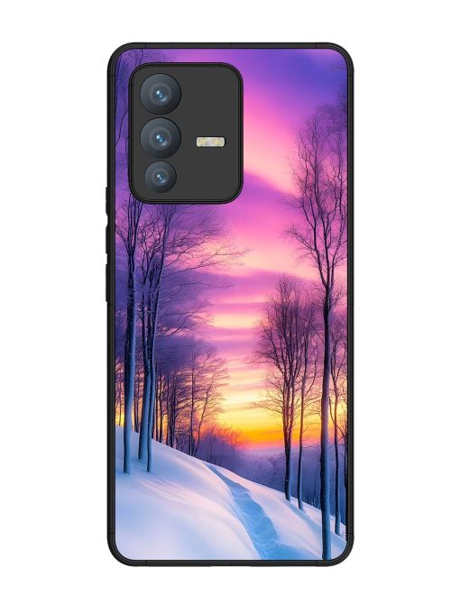 Winter'S Purple Haze Glossy Soft Edge Case for Vivo V23 Pro (5G) Chachhi