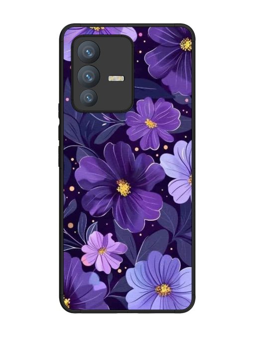 Purple Paradise Glossy Soft Edge Case for Vivo V23 Pro (5G) Chachhi