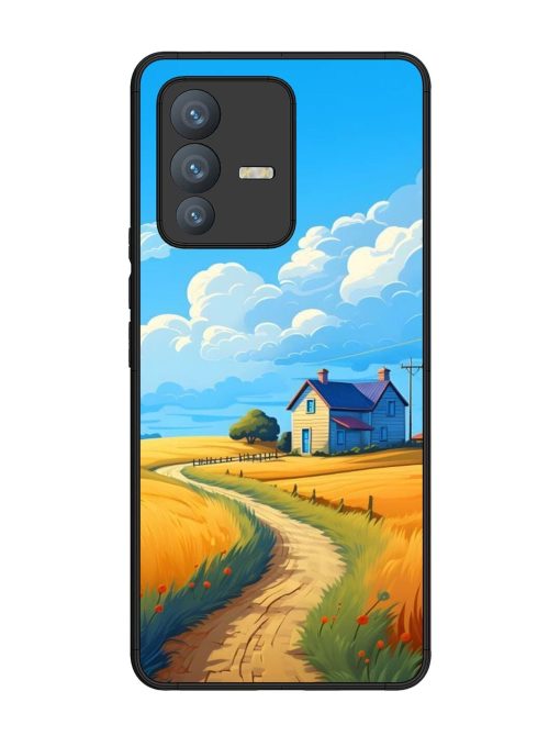 Countryside Cottage Glossy Soft Edge Case for Vivo V23 Pro (5G) Chachhi