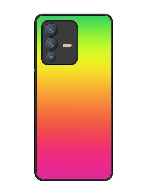 Rainbow Gradient Glossy Soft Edge Case for Vivo V23 Pro (5G) Chachhi