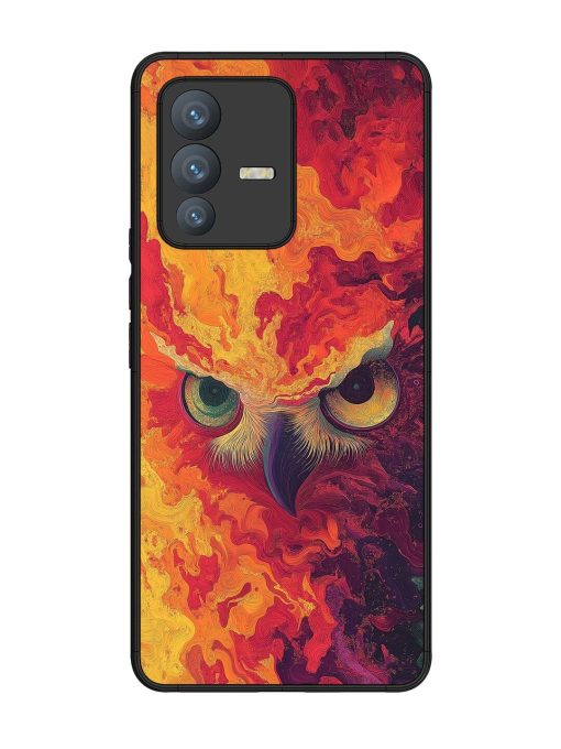 Fiery Owl Glossy Soft Edge Case for Vivo V23 Pro (5G) Chachhi