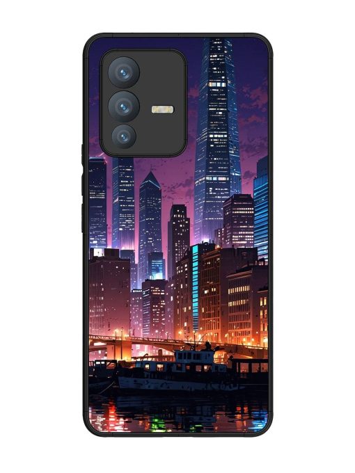 Neon Nightscape Glossy Soft Edge Case for Vivo V23 Pro (5G) Chachhi