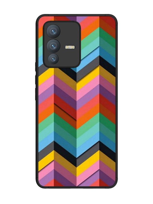 Colorful Zigzag Glossy Soft Edge Case for Vivo V23 Pro (5G) Chachhi