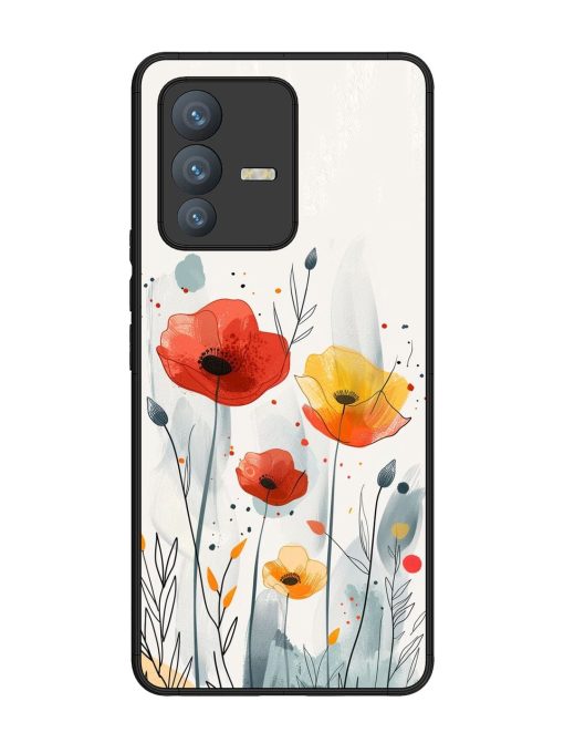 Poppy Fields Glossy Soft Edge Case for Vivo V23 Pro (5G) Chachhi