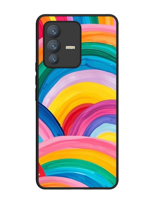 Rainbow Cascade Glossy Soft Edge Case for Vivo V23 Pro (5G) Chachhi