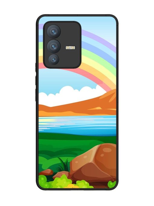 Rainbow Over The Lake Glossy Soft Edge Case for Vivo V23 Pro (5G)