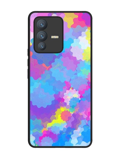 Psychedelic Cloud Burst Glossy Soft Edge Case for Vivo V23 Pro (5G) Chachhi