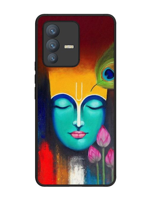 Divine Tranquility: The Face Of Krishna Glossy Soft Edge Case for Vivo V23 Pro (5G) Chachhi