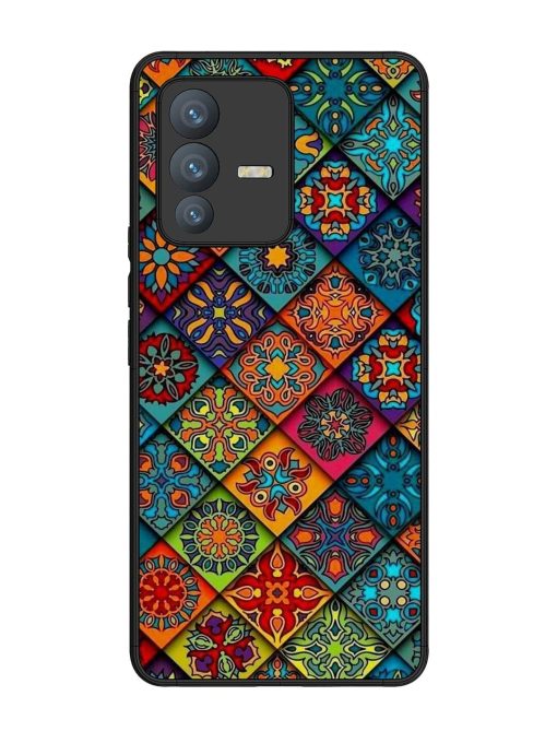 Patchwork Mandala Mosaic Glossy Soft Edge Case for Vivo V23 Pro (5G) Chachhi