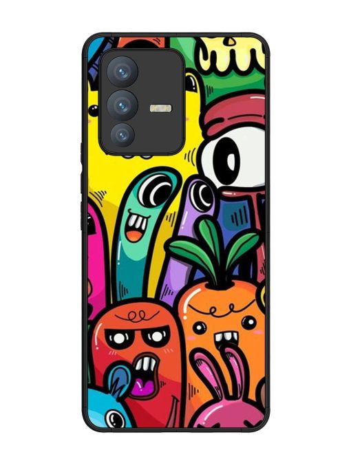 Whimsical Doodle Chaos Glossy Soft Edge Case for Vivo V23 Pro (5G) Chachhi