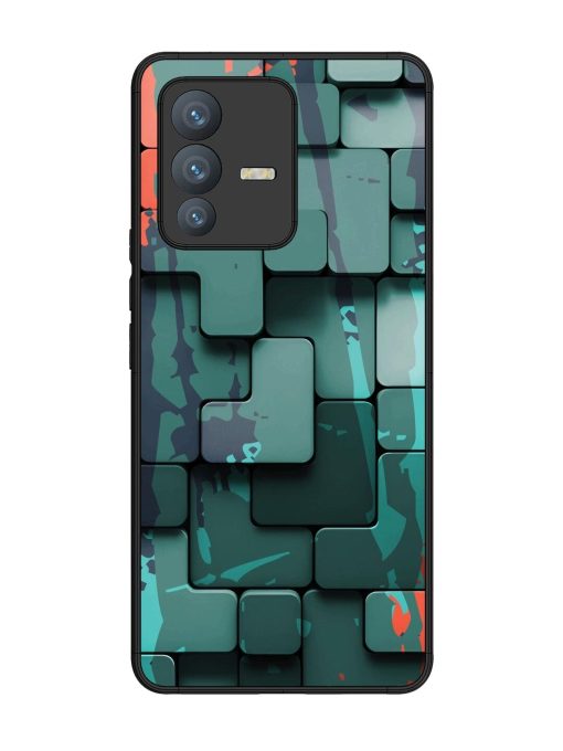 Abstract Geometric Mosaic Glossy Soft Edge Case for Vivo V23 Pro (5G) Chachhi