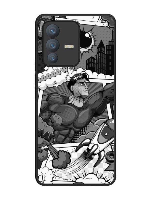 Comic Book Chaos Glossy Soft Edge Case for Vivo V23 Pro (5G) Chachhi