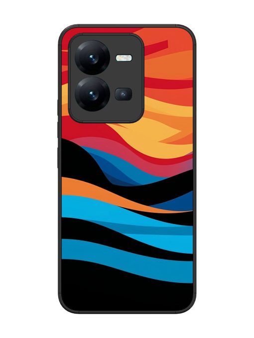 Blazing Currents Glossy Soft Edge Case for Vivo V25 (5G) Chachhi