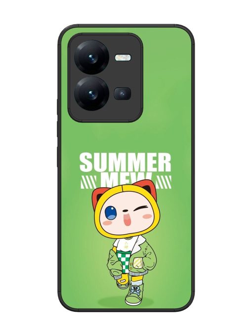 Purrfect Summer Glossy Soft Edge Case for Vivo V25 (5G) Chachhi