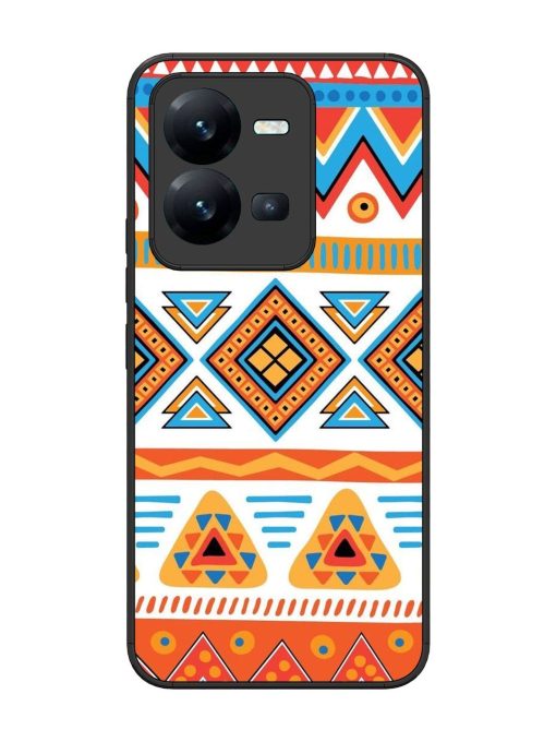 Vibrant Tribal Pattern Glossy Soft Edge Case for Vivo V25 (5G) Chachhi