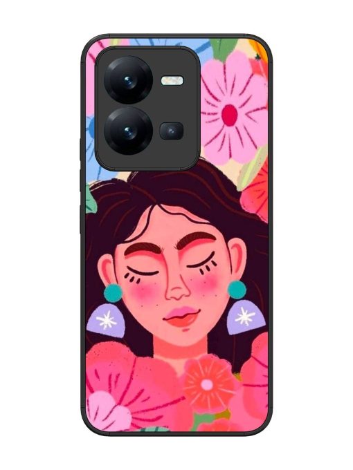 Blooming Serenity Glossy Soft Edge Case for Vivo V25 (5G) Chachhi