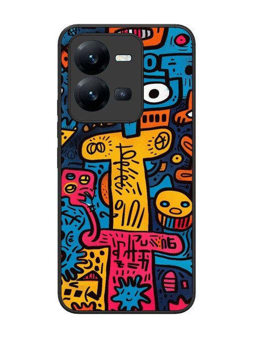 Doodletopia Glossy Soft Edge Case for Vivo V25 (5G) Chachhi