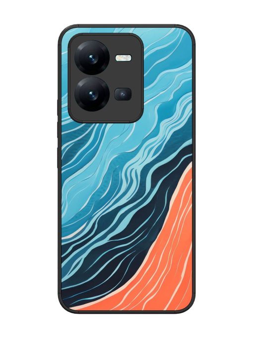 Oceanic Divide Glossy Soft Edge Case for Vivo V25 (5G) Chachhi