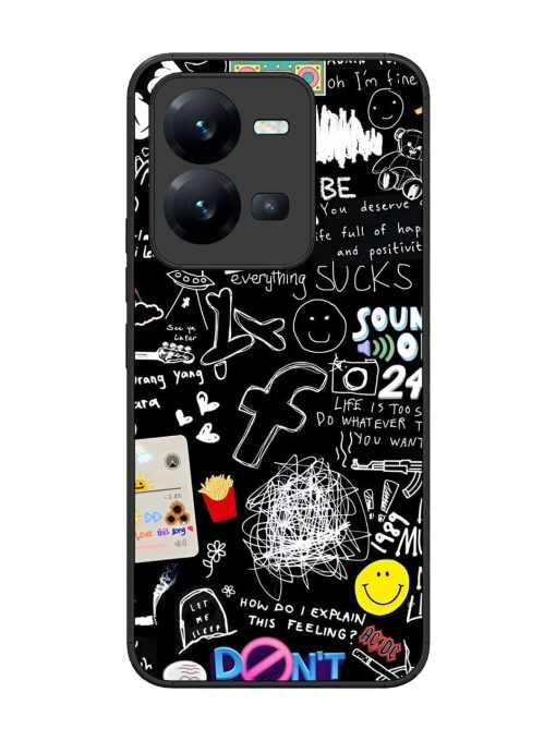 Doodle Diary Glossy Soft Edge Case for Vivo V25 (5G) Chachhi