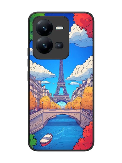 Parisian Panorama Glossy Soft Edge Case for Vivo V25 (5G) Chachhi