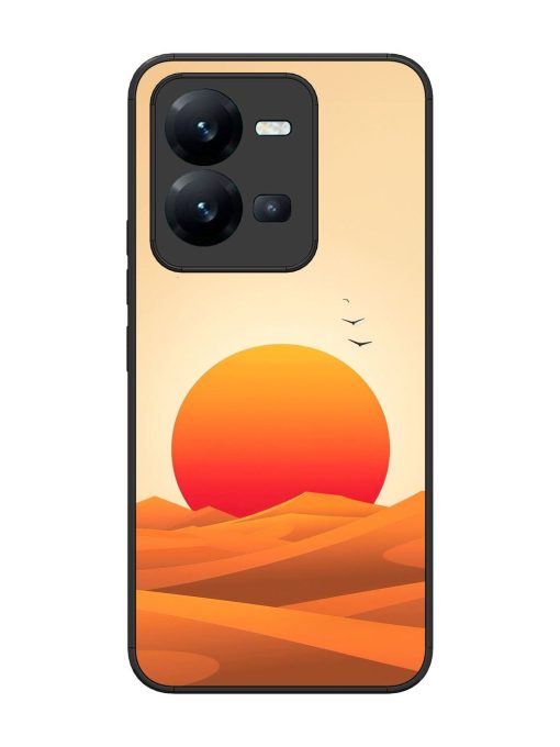 Desert Sunset Glossy Soft Edge Case for Vivo V25 (5G) Chachhi