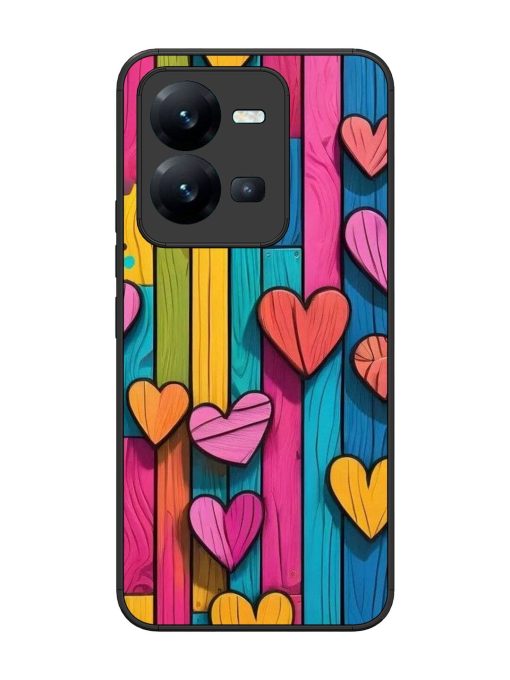 Rainbow Of Hearts Glossy Soft Edge Case for Vivo V25 (5G)