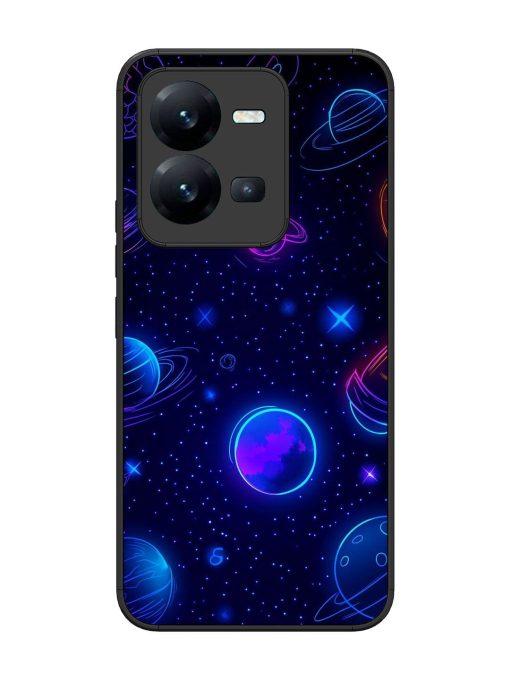 Neon Cosmos Glossy Soft Edge Case for Vivo V25 (5G) Chachhi