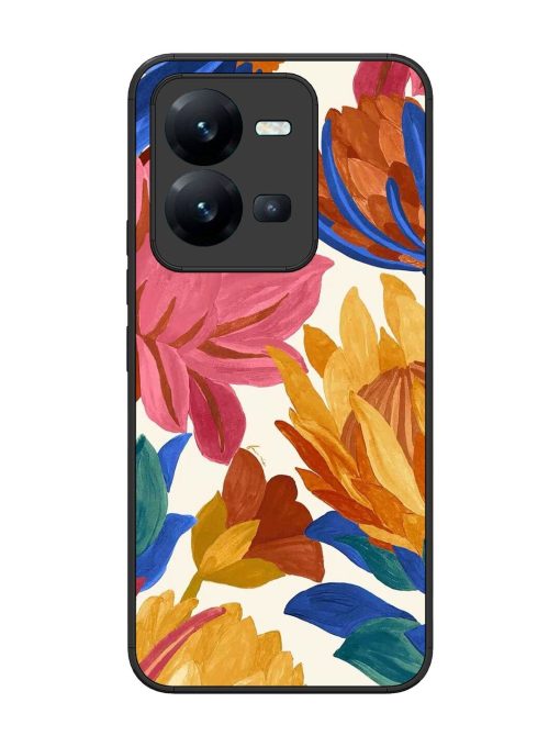 Blooming Tapestry Glossy Soft Edge Case for Vivo V25 (5G) Chachhi