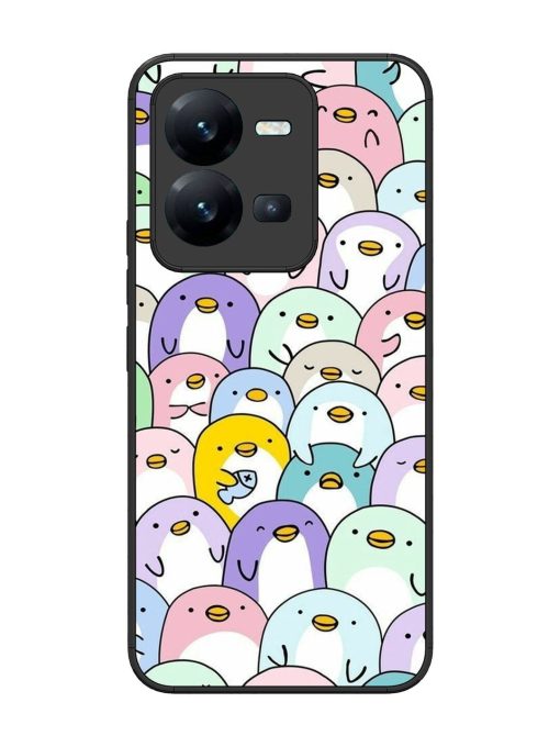 Penguin Party Glossy Soft Edge Case for Vivo V25 (5G) Chachhi