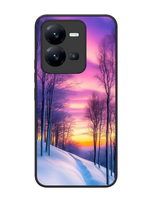 Winter'S Purple Haze Glossy Soft Edge Case for Vivo V25 (5G) Chachhi